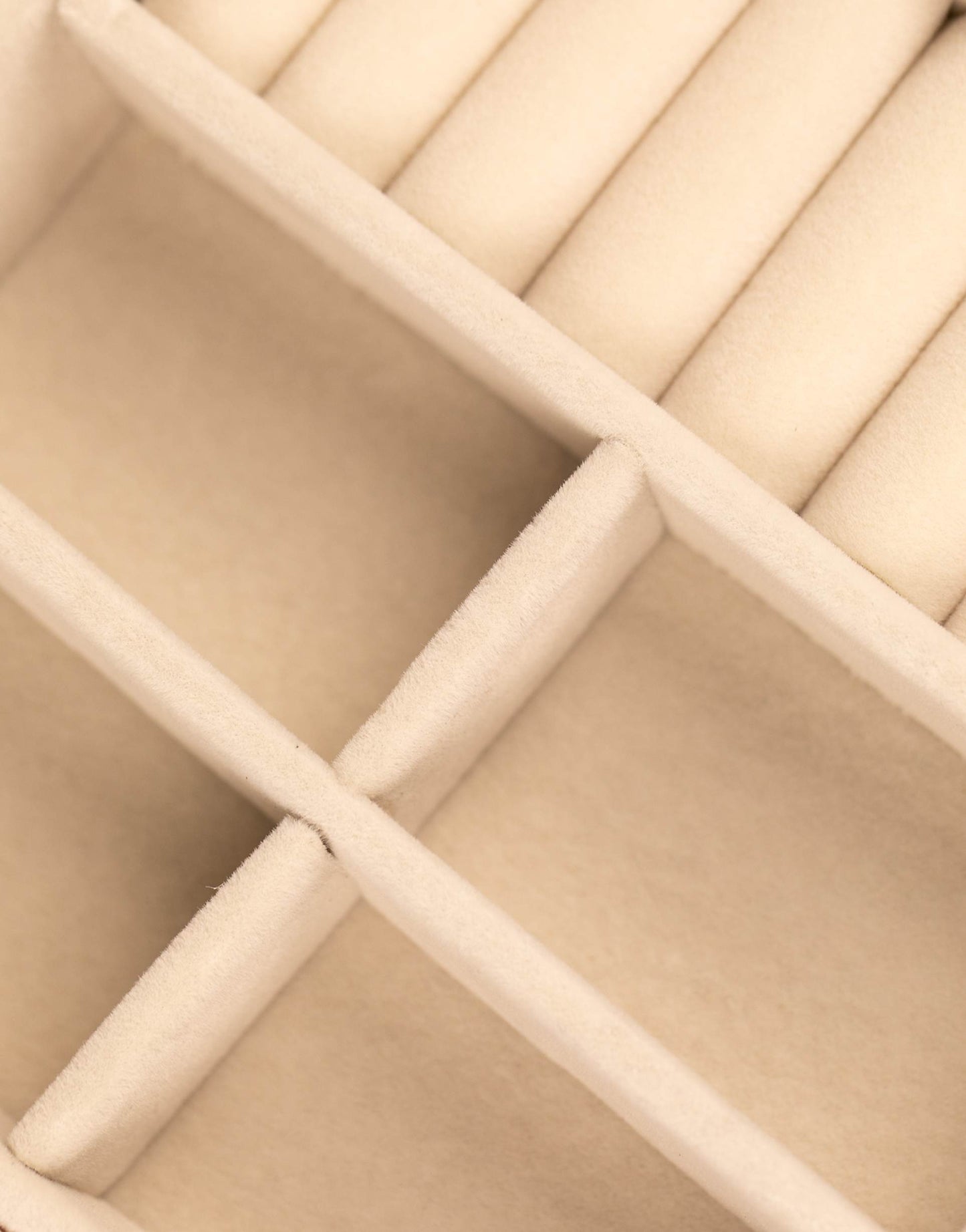 Blush Faux Leather Compact Square Jewellery Box