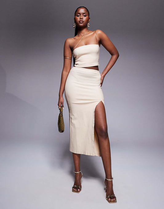 Midaxi Skirt With Front Split