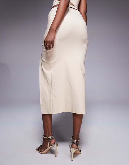 Midaxi Skirt With Front Split