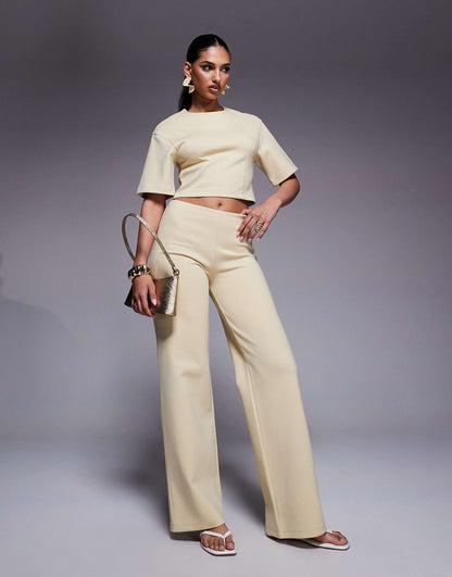 Interlock Wide Leg Trousers Co Ord