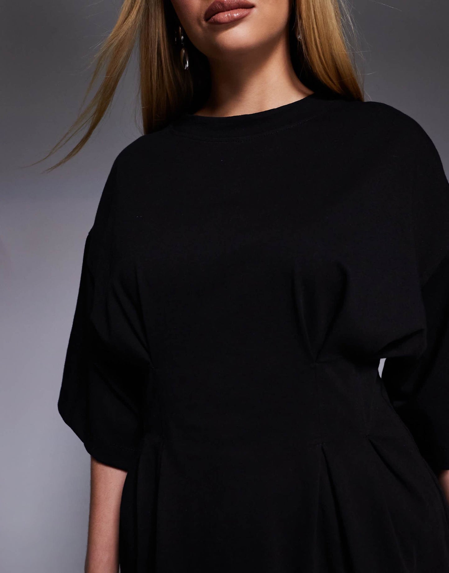 Corset Pleat Waist T-Shirt