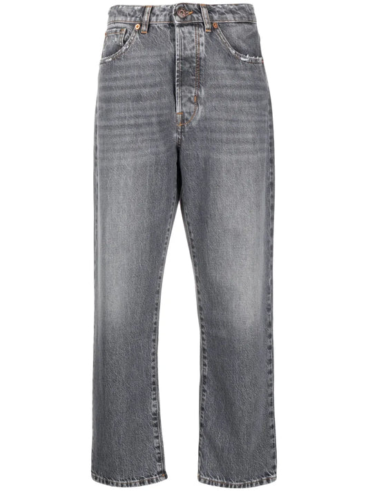 High-Rise Cropped Boyfriend Jeans