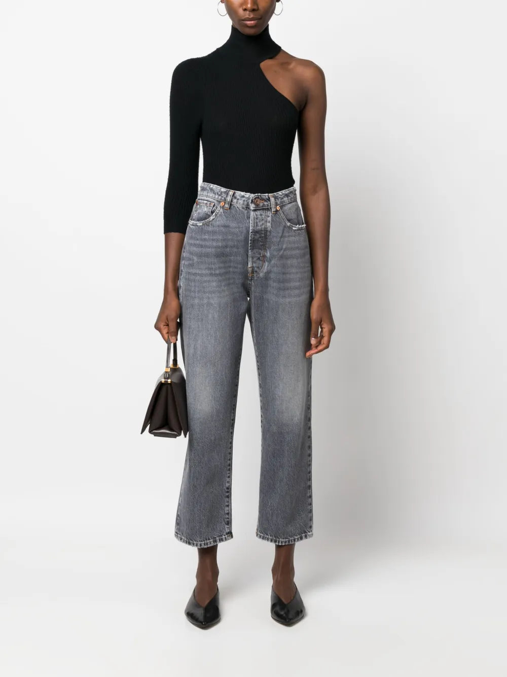 High-Rise Cropped Boyfriend Jeans
