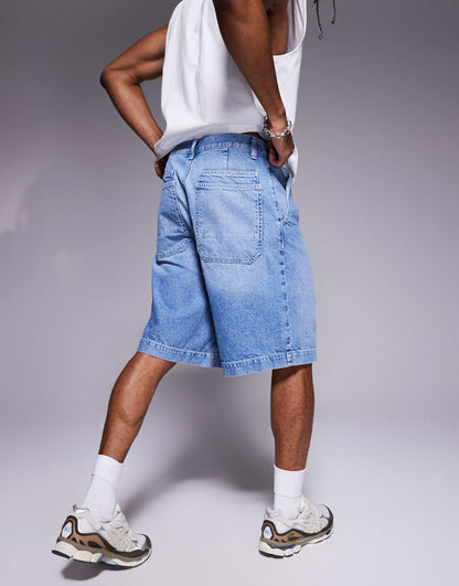 Long Length Denim Jorts