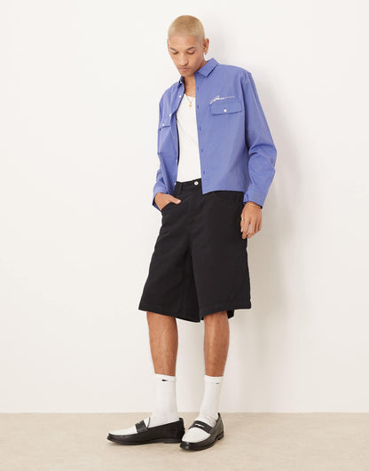 Long Length Jorts With Twisted Seam