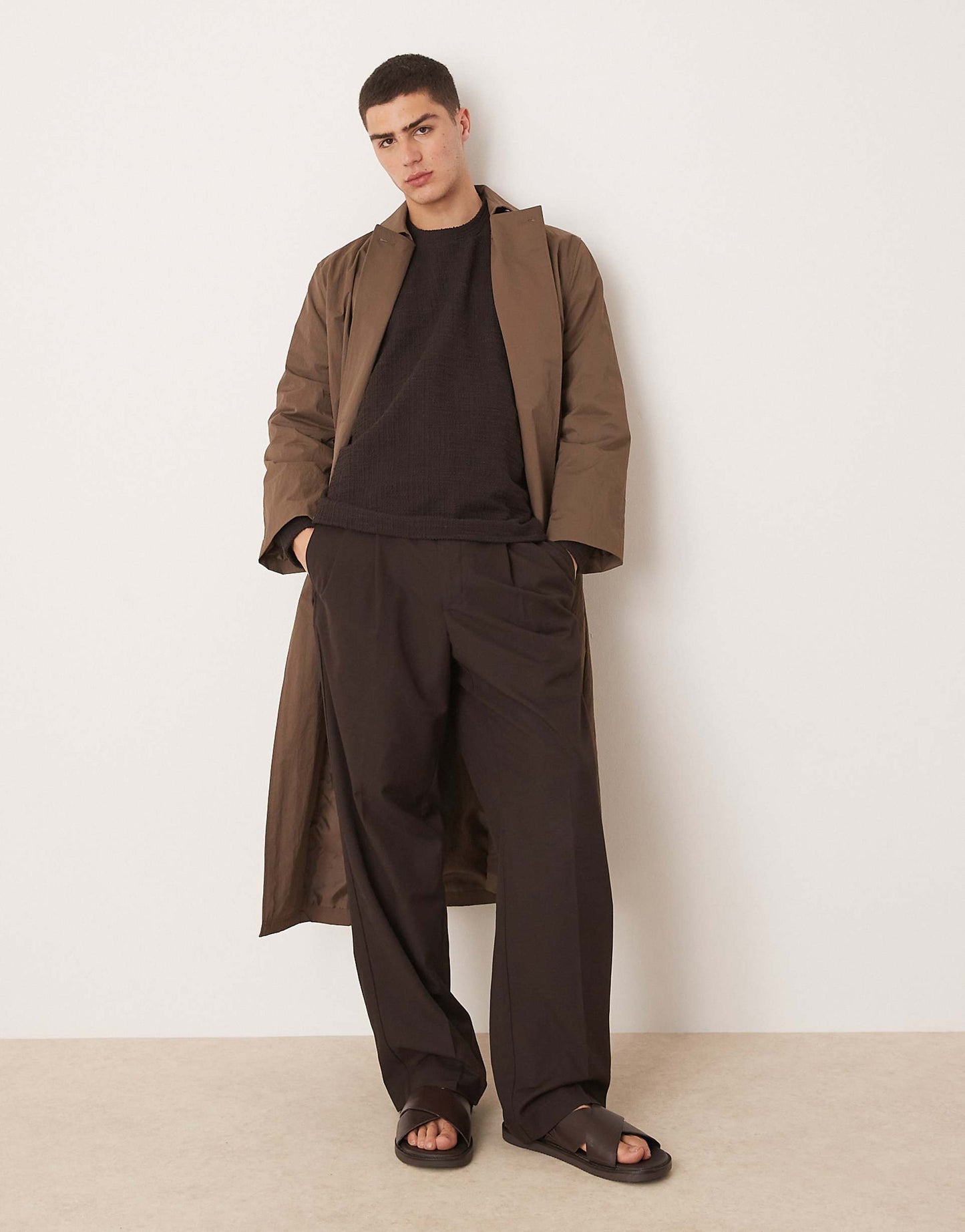 Extreme Oversized Textured Long Sleeve T-Shirt