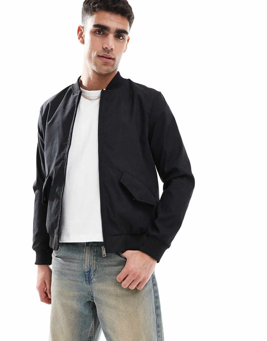 Bomber Jacket With Front Pockets