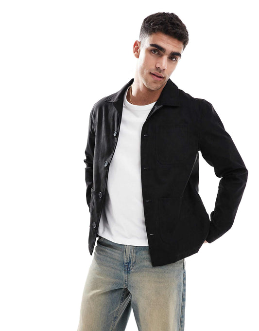 Button Through Jacket With Collar