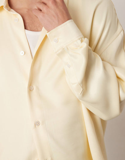 Volume Oversized Satin Shirt