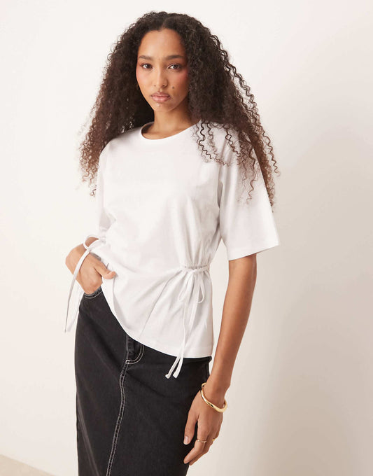 Oversized T Shirt With  Tie Detail