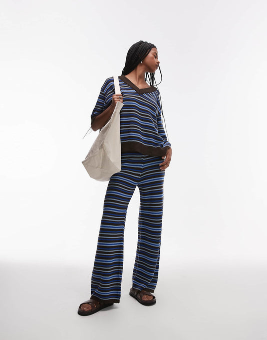 Knitted Wide Leg Trouser Co-Ord