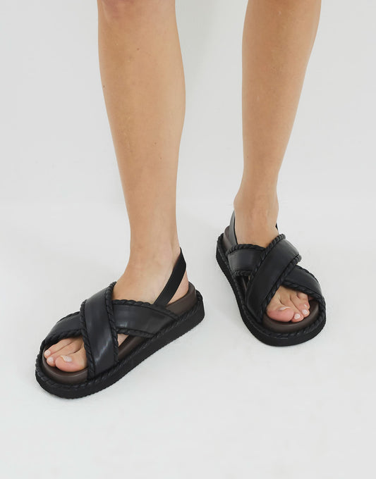 Cross Strap Chunky Sandals