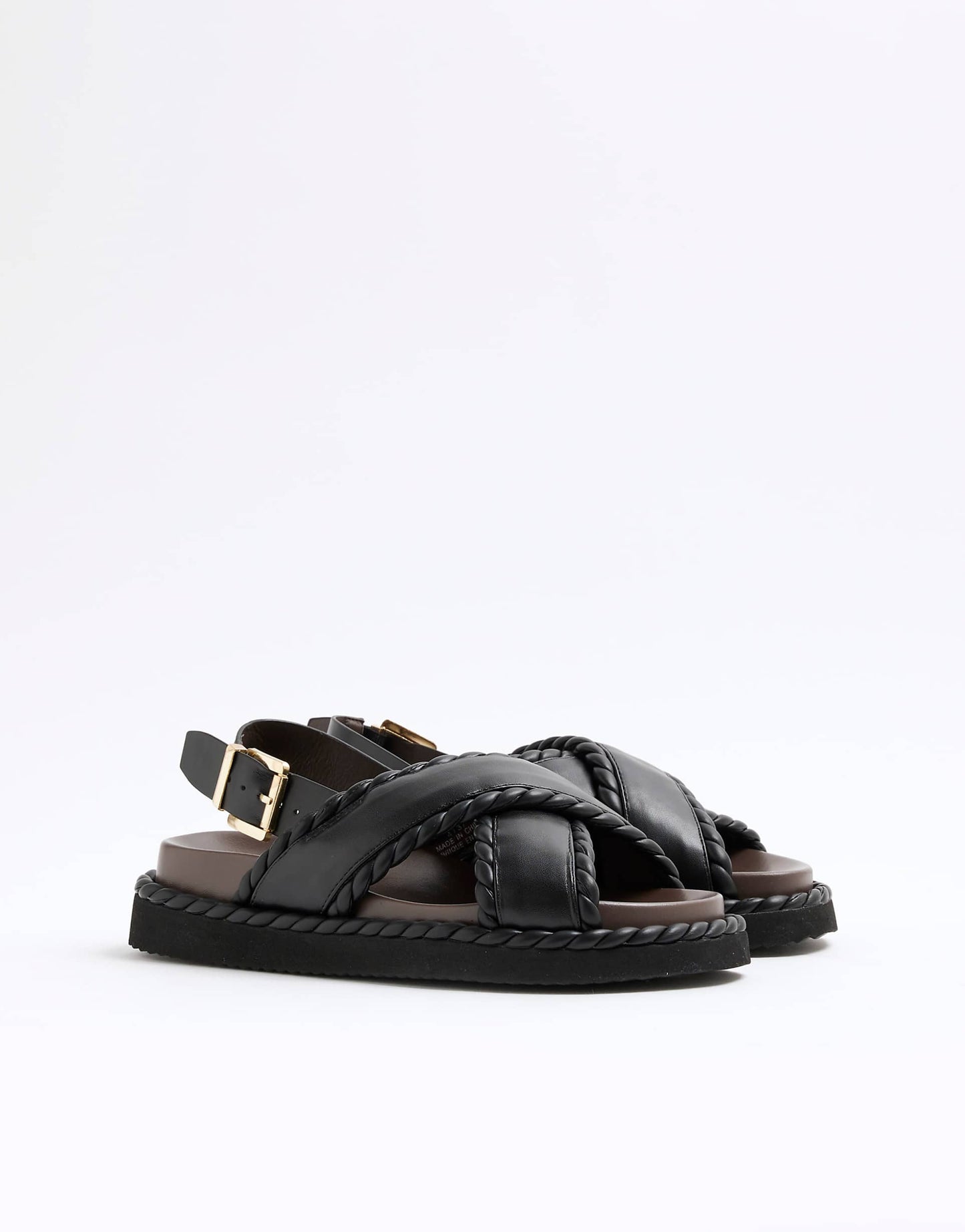 Cross Strap Chunky Sandals