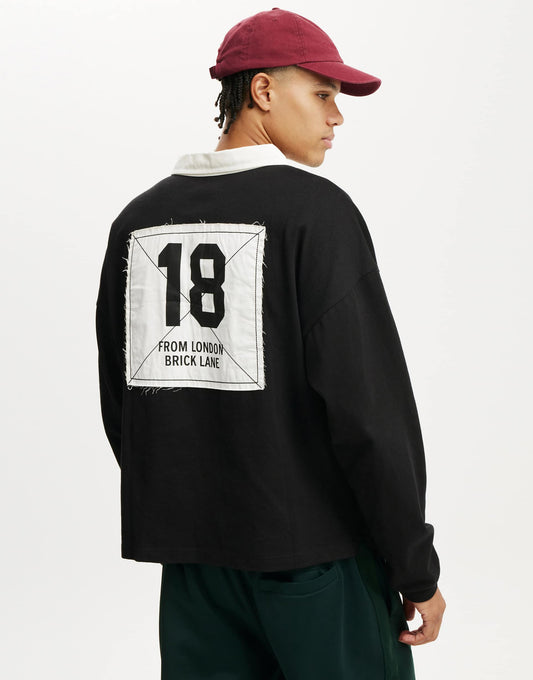 Cropped Fit Rugby Polo