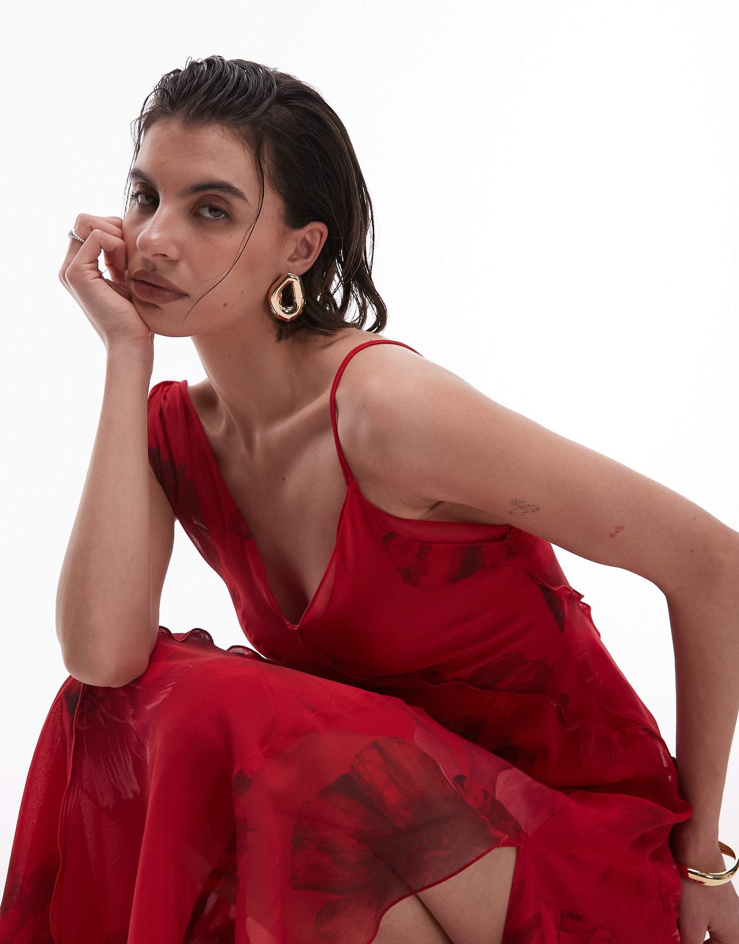 One Shoulder Midi Dress