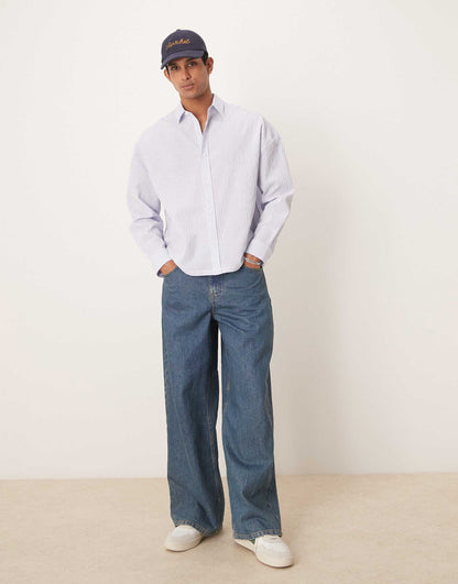 Textured Seersucker Regular Shirt