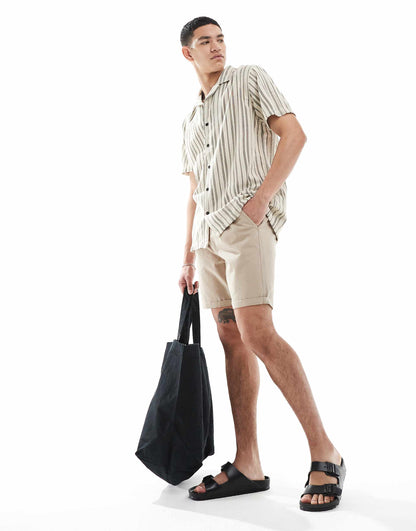 Chino Shorts With Drawcord Waist