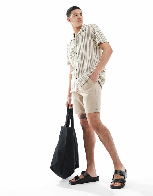 Chino Shorts With Drawcord Waist