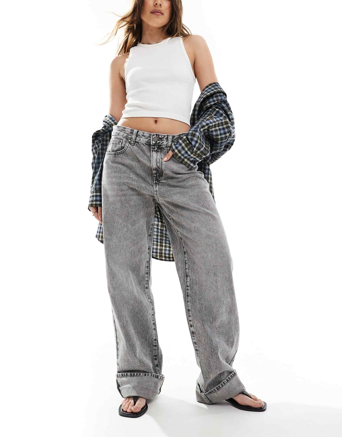 Baggy Jean With Turnup Hem