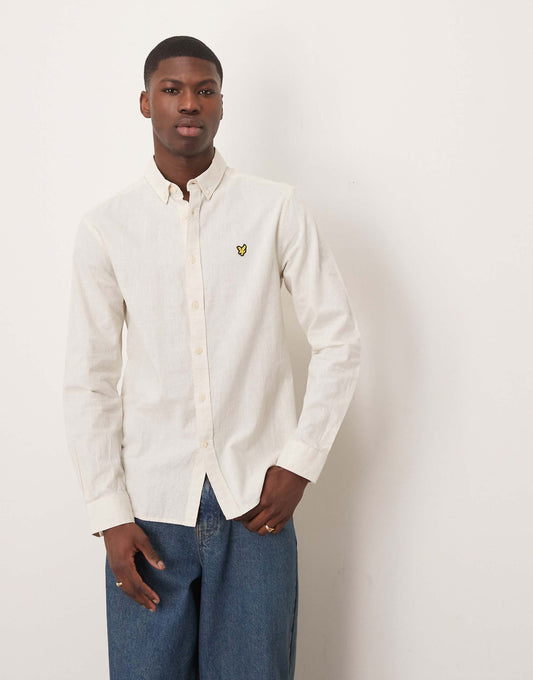 Linen Blend Oxford Shirt