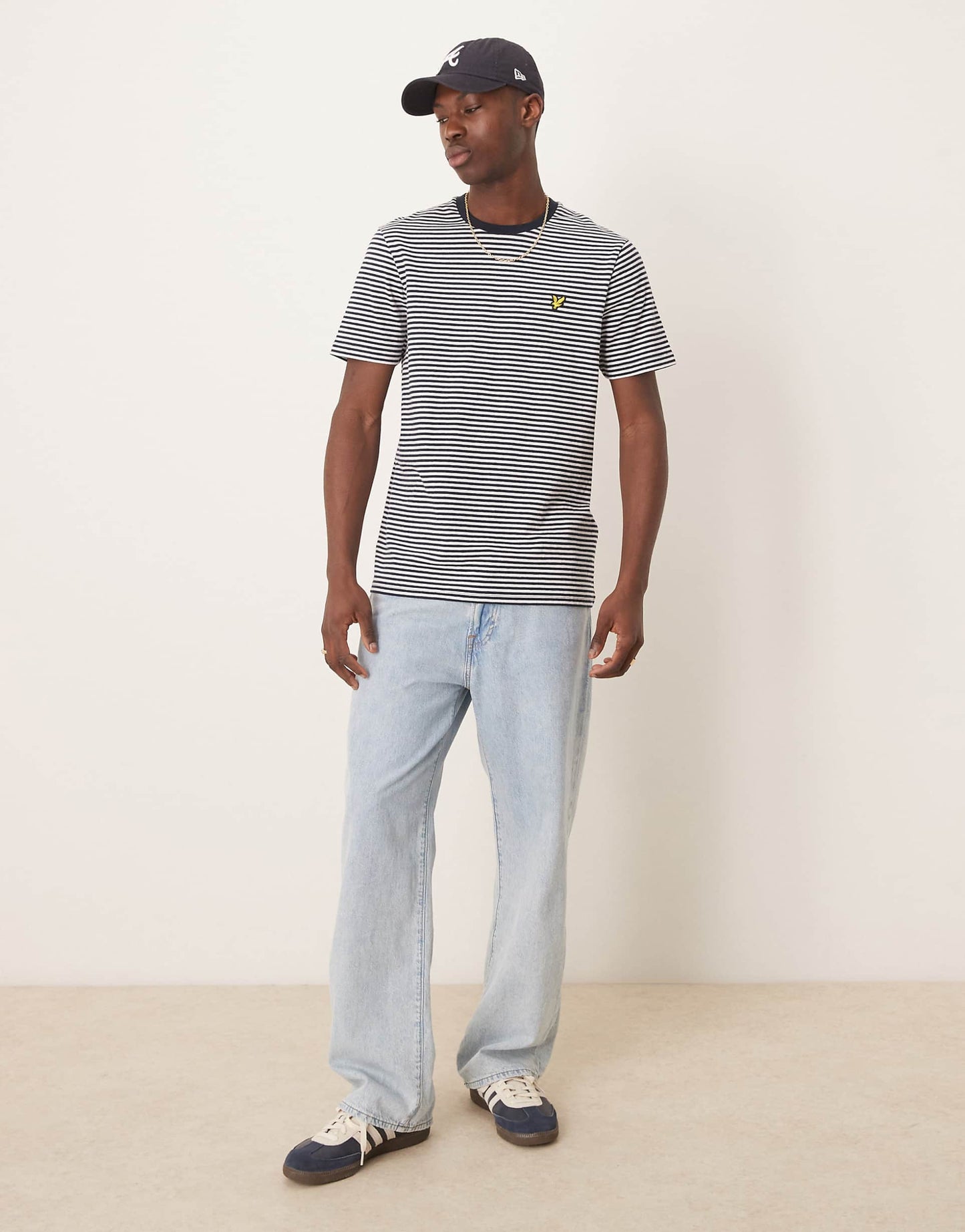 Linen Blend Breton Stripe T-Shirt