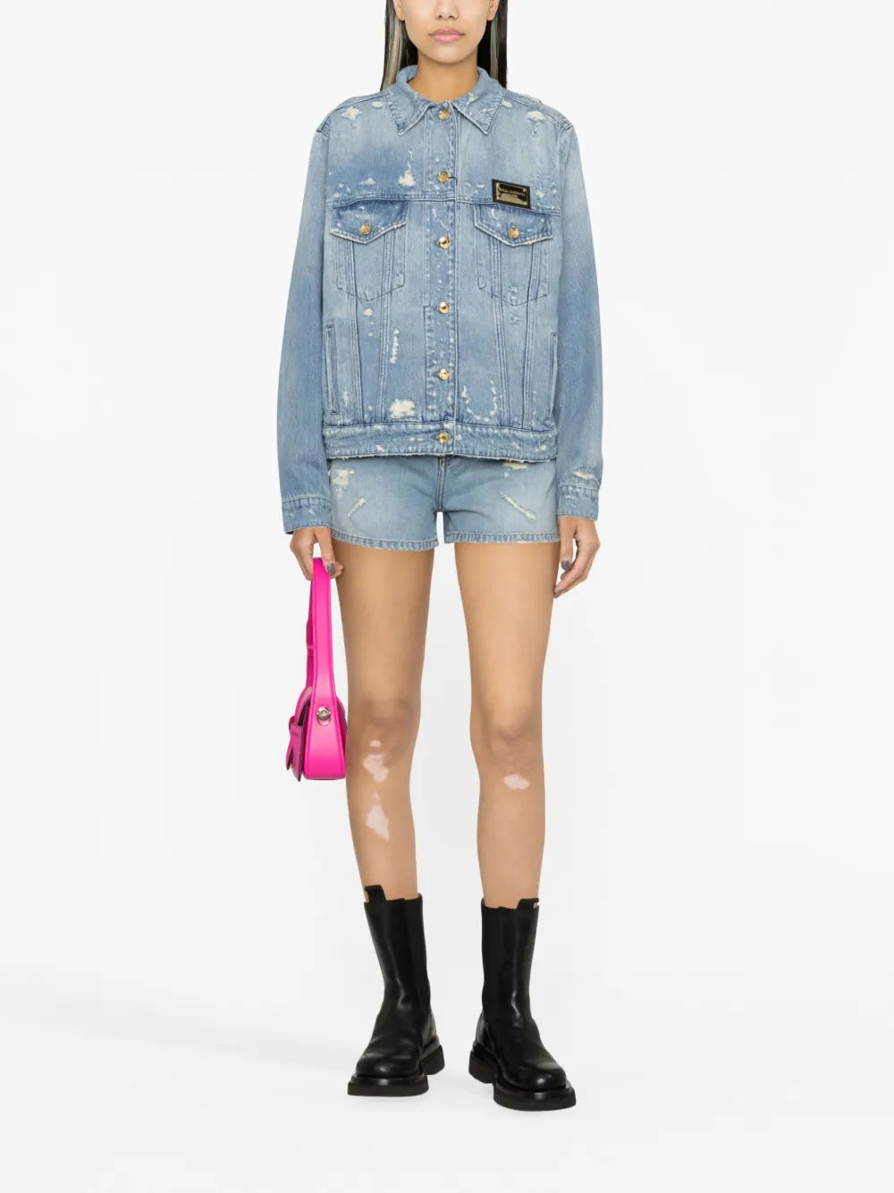 High-Waisted Denim Shorts