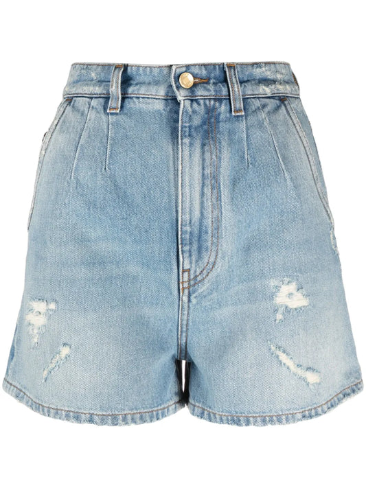 High-Waisted Denim Shorts