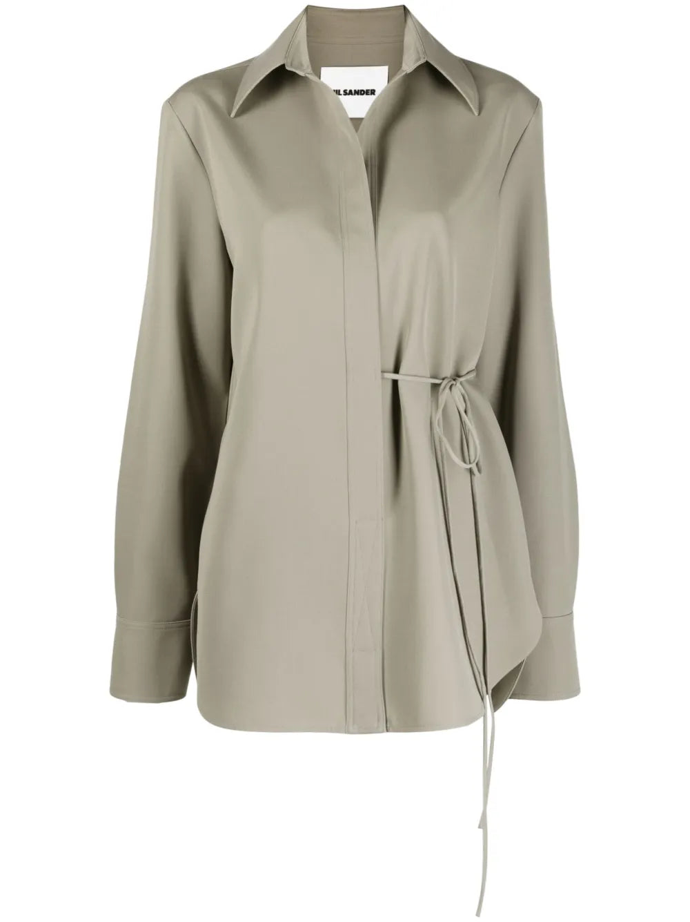 Self-Tie Wool Shirt