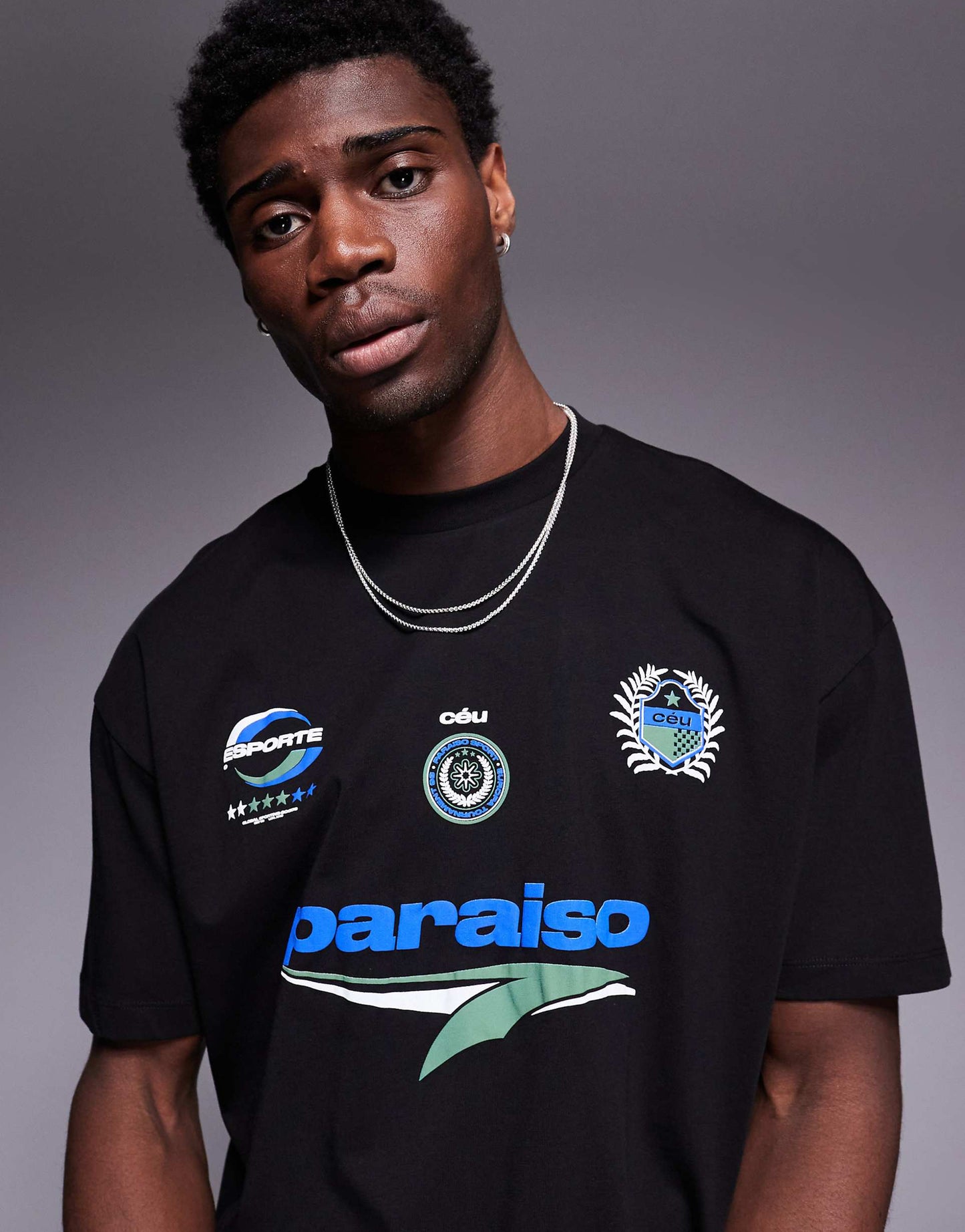 Oversized T-Shirt With Sports Graphic