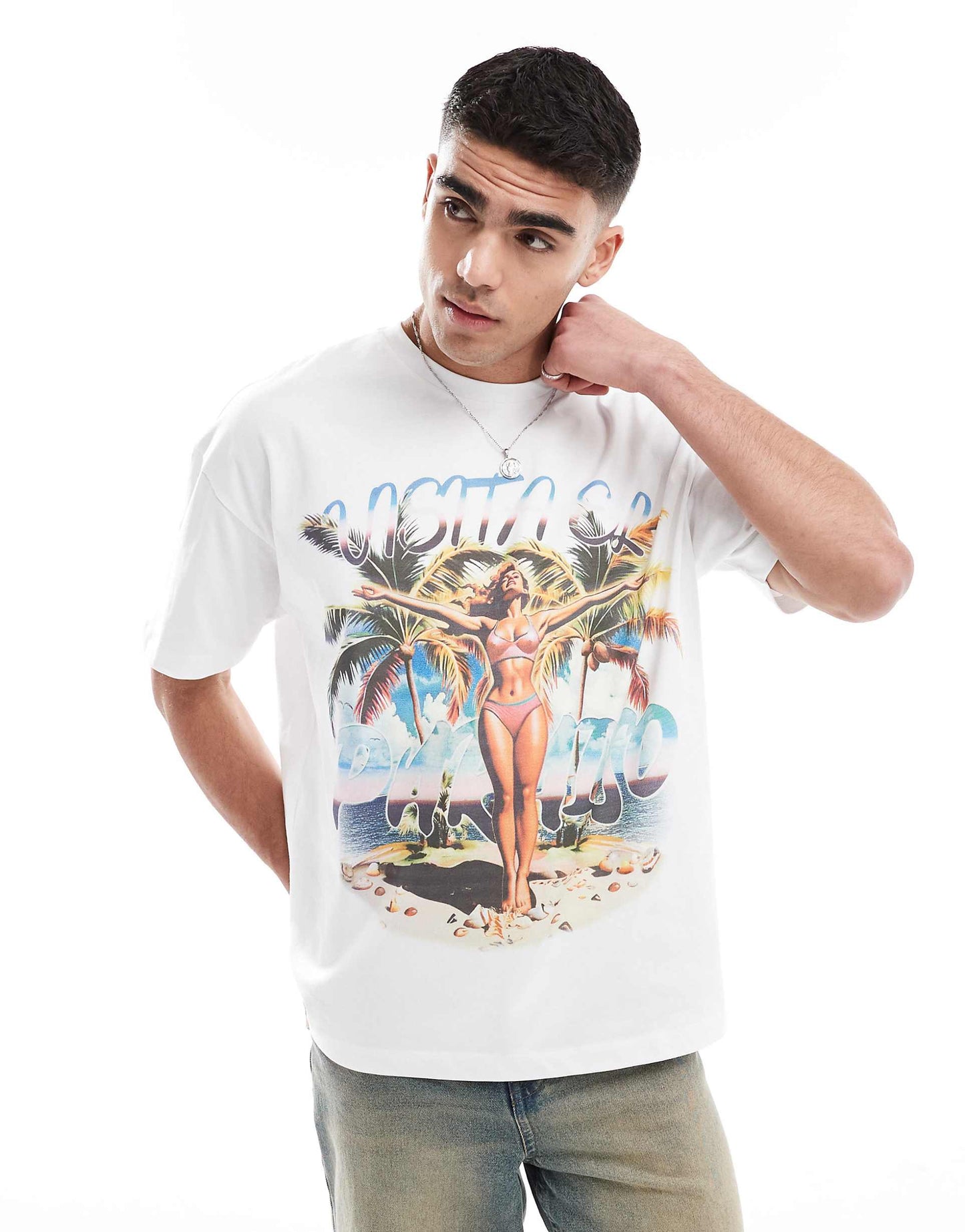 Oversized T-Shirt With Summer Graphic