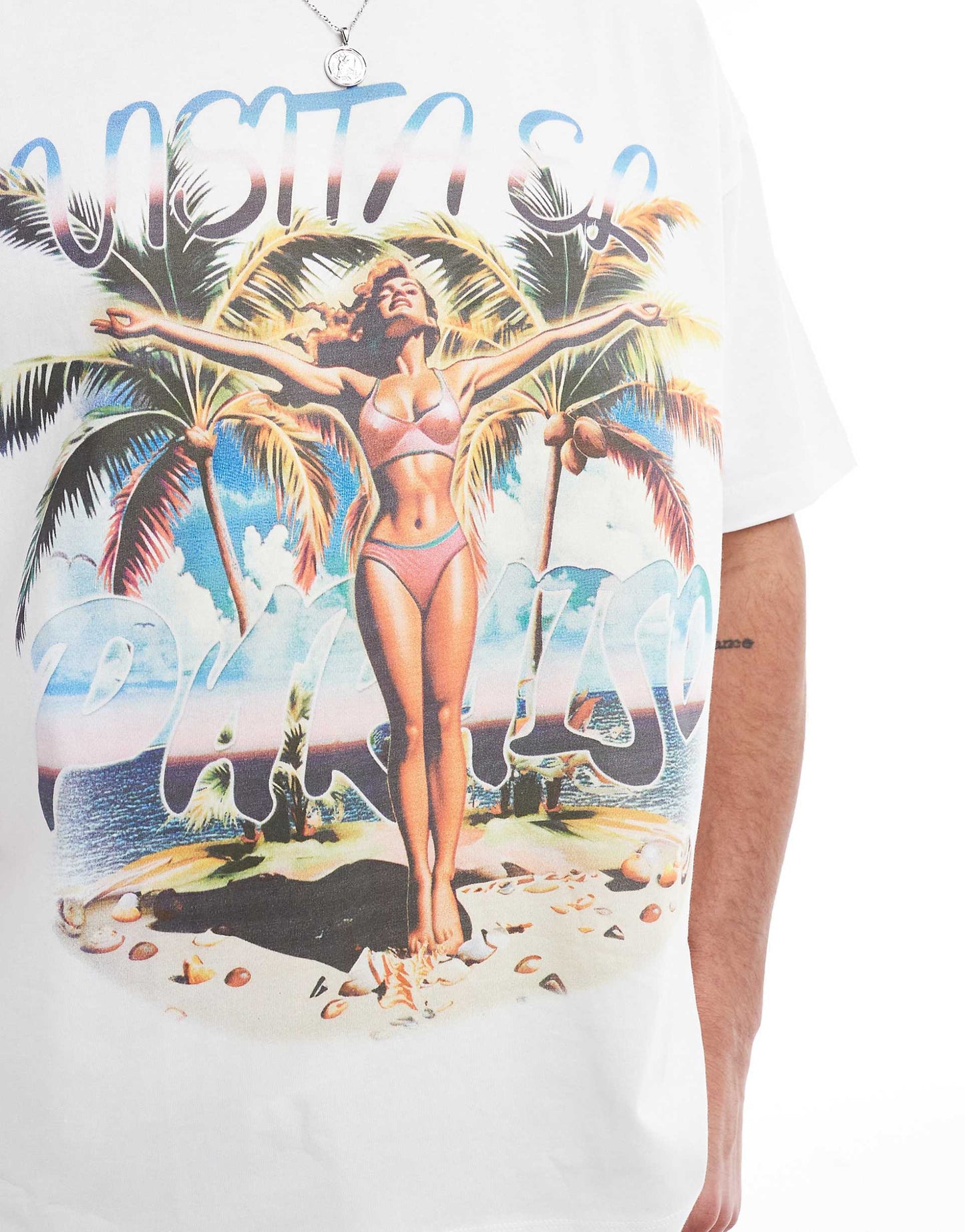 Oversized T-Shirt With Summer Graphic