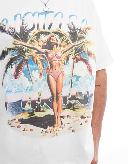 Oversized T-Shirt With Summer Graphic