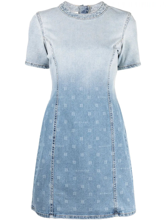 Ombré-Effect Denim Minidress