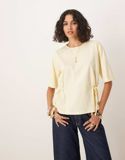 Oversized T Shirt With  Tie Detail