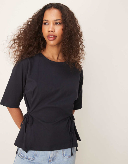 Oversized T Shirt With  Tie Detail