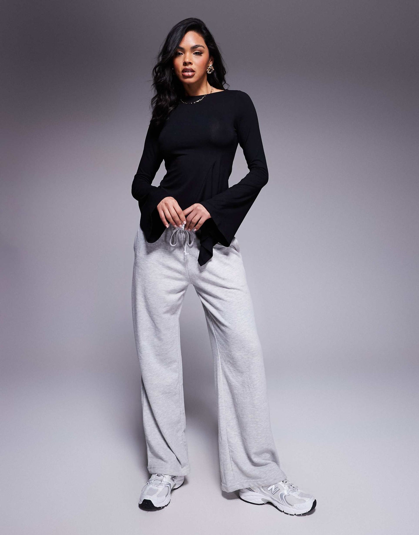 Angel Sleeve Top With Godet Detail