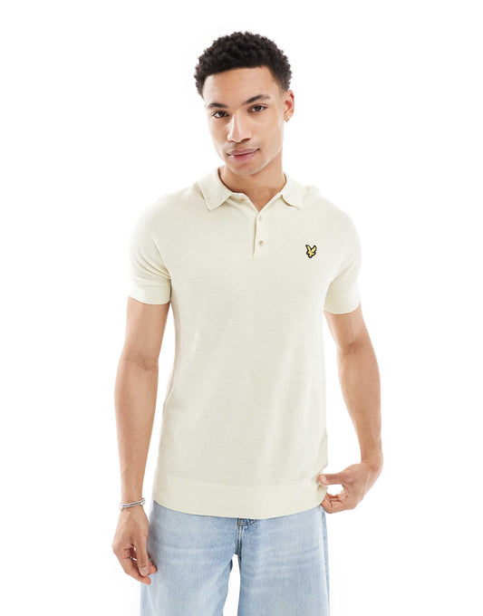 Mid Knits Linen Blend Knitted Polo