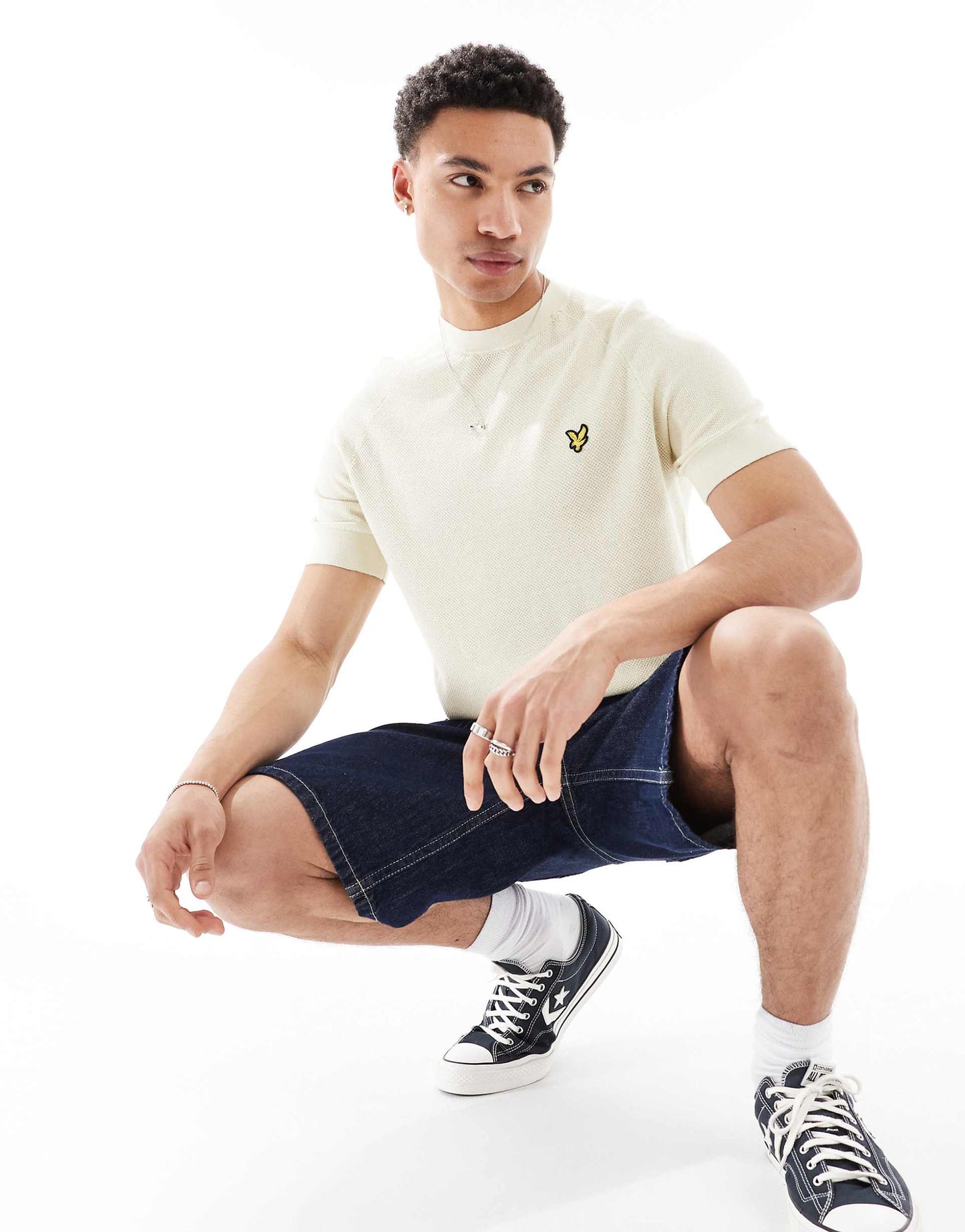 Mid Knits Linen Blend Knitted T-Shirt
