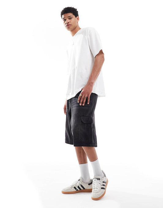 Denim Cargo Shorts
