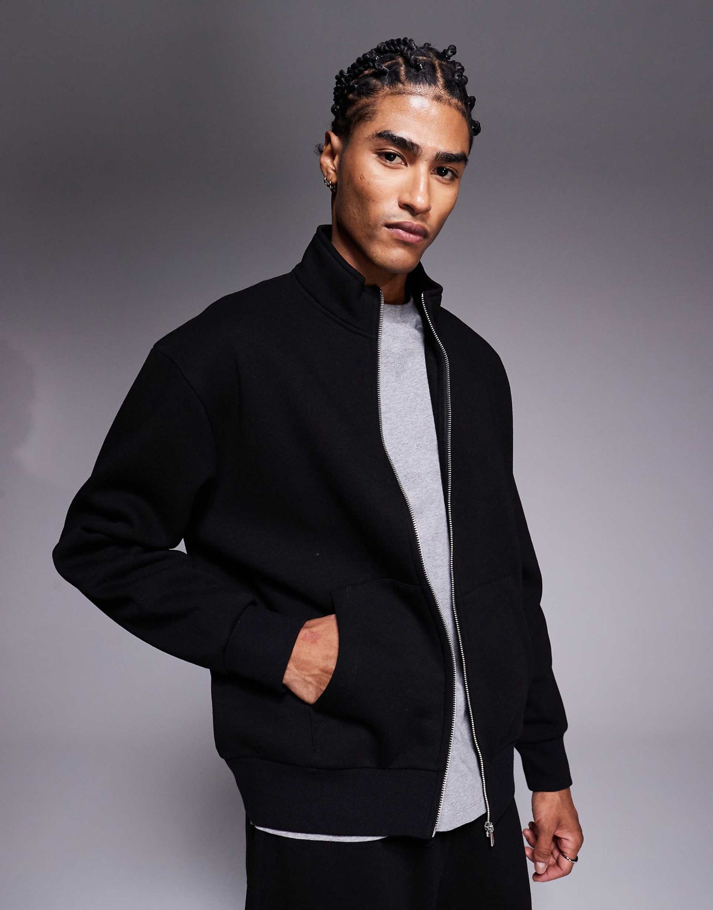 Oversized Co-Ord Zip Through Jersey Track Jacket