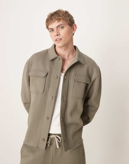 Oversized Co-Ord Jersey Jacket