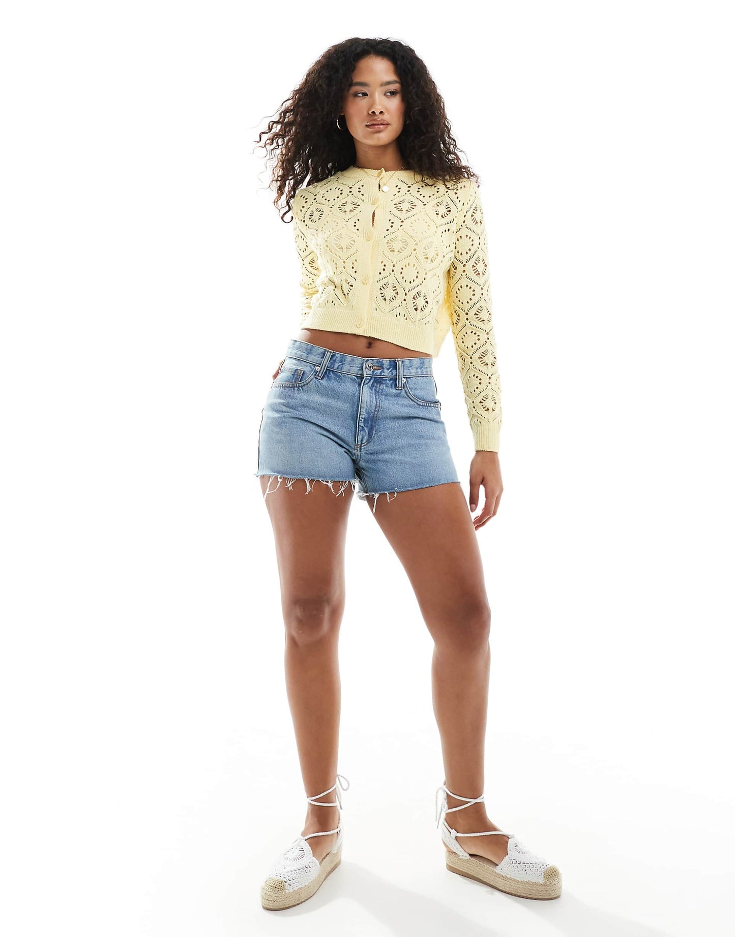 Knitted Pointelle Cardigan