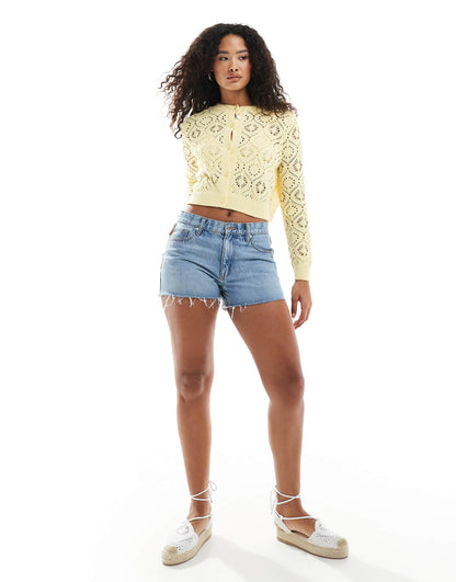 Knitted Pointelle Cardigan