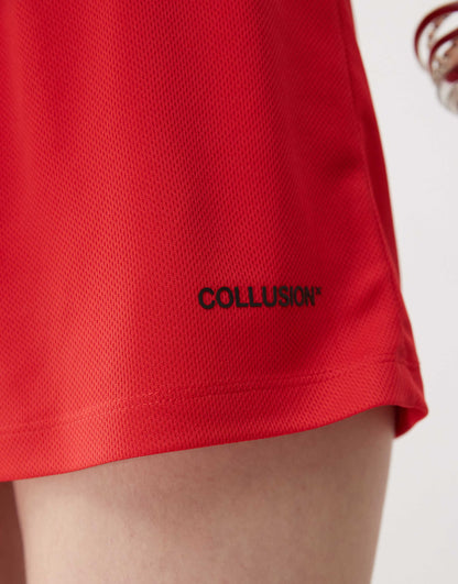Airtex Red Shorts With Logo