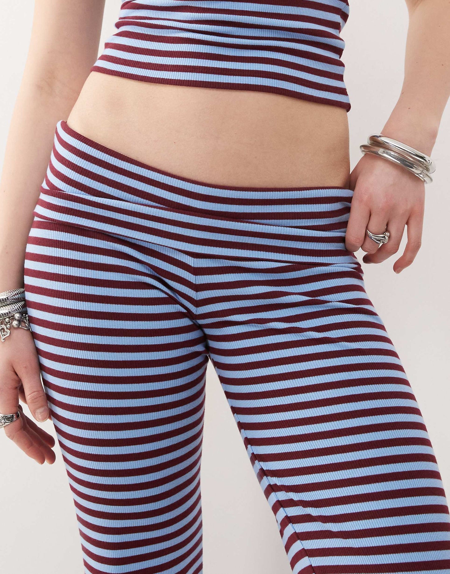 Low Rise Relaxed Stripe Trouser Co-Ord