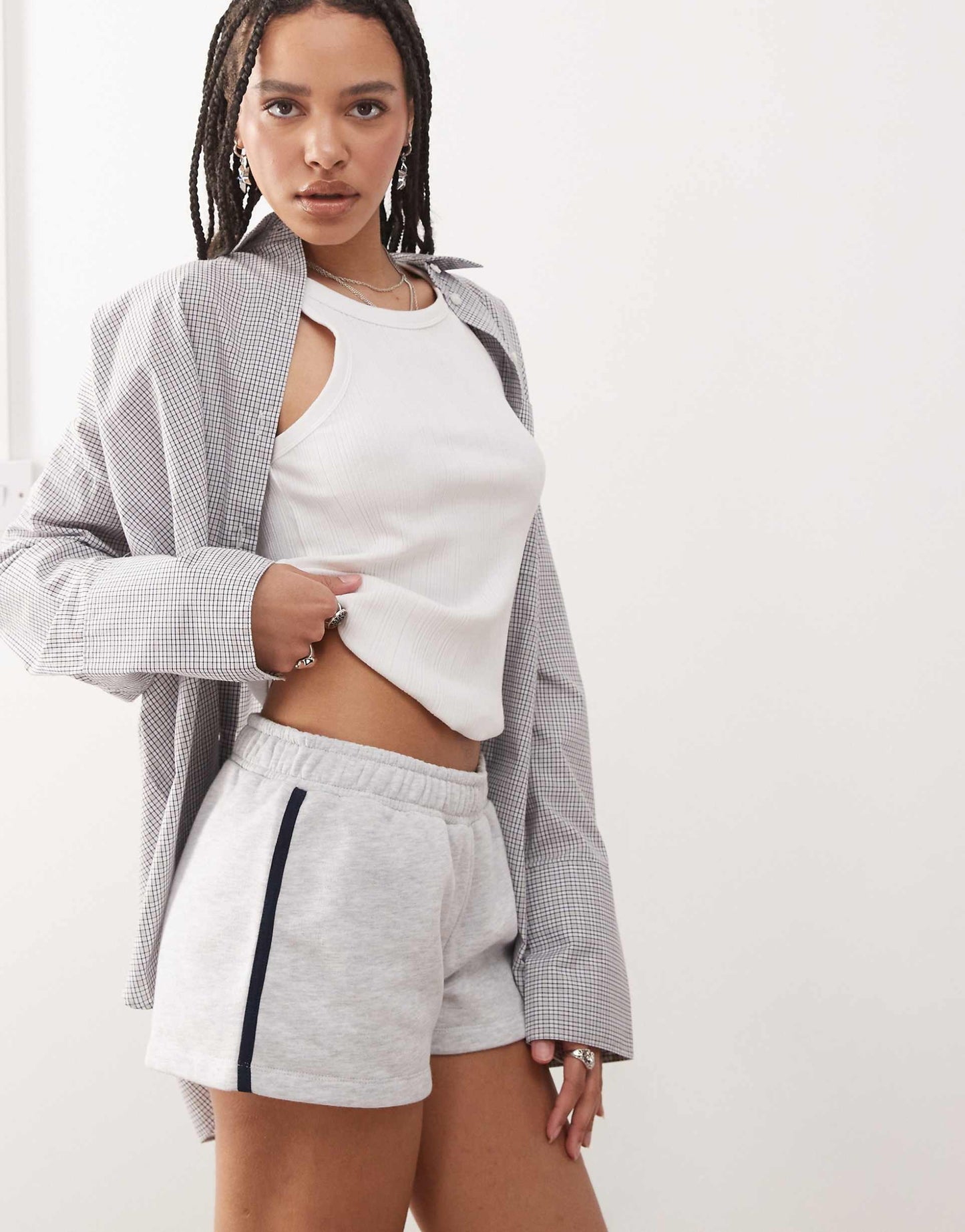 Low Rise Stripe Micro Shorts