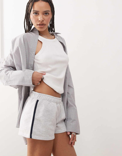Low Rise Stripe Micro Shorts