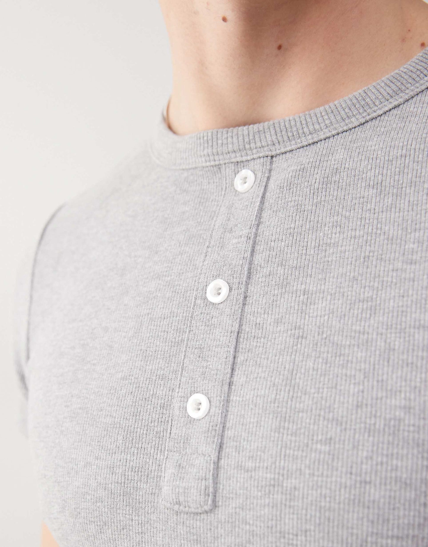 Ribbed Henley T-Shirt