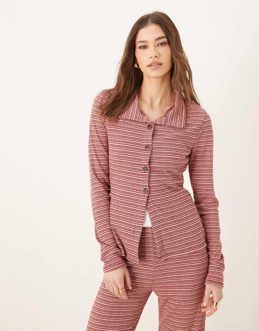 Long Sleeve Split Hem Cardigan Co-Ord