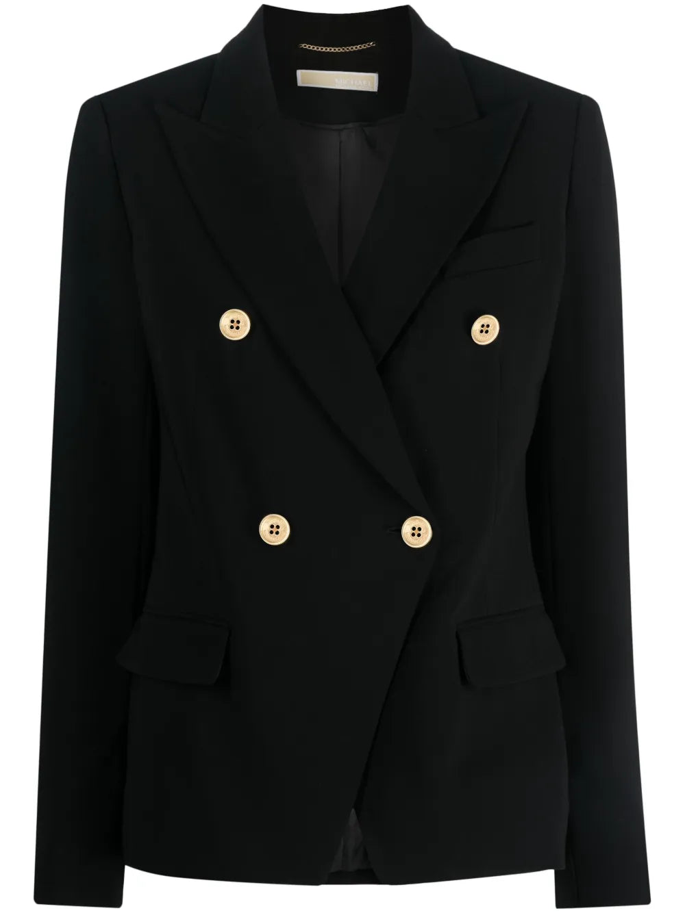 Crepe Double-Breasted Blazer